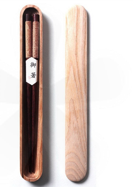 Luxury Japanese-style Wooden Chopsticks Personalized Creative Pointed Chopsticks