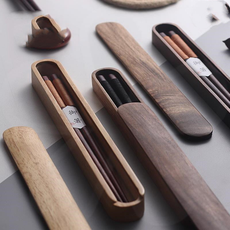 Luxury Japanese-style Wooden Chopsticks Personalized Creative Pointed Chopsticks