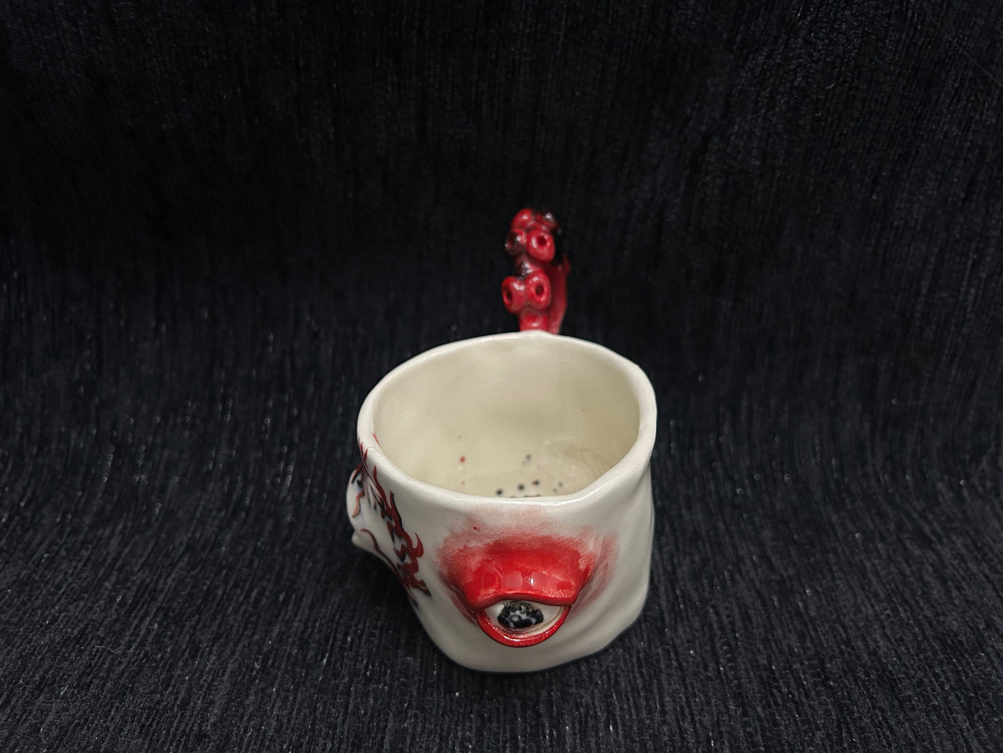 Octopus Handle Mug with 3D Raised Eyes